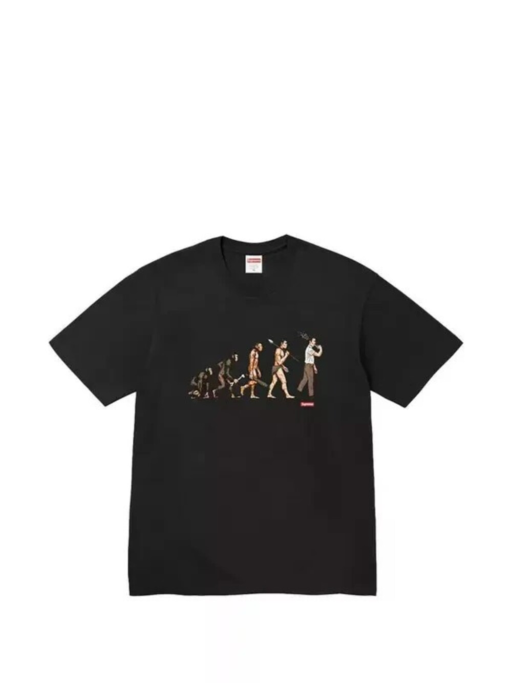 Supreme Evolution Graphic Black Men's Cotton Short Sleeve Crew Neck T-Shirt - Re